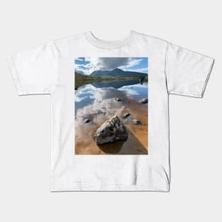 Lochan na h-Achlaise ( Gaelic for Loch of the Armpit ) is in front of the Black Mount in the Highlands of Scotland Kids T-Shirt